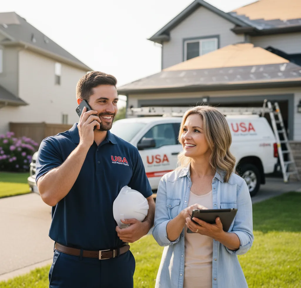 USA Roof Repair Experts customer support in Hanna City